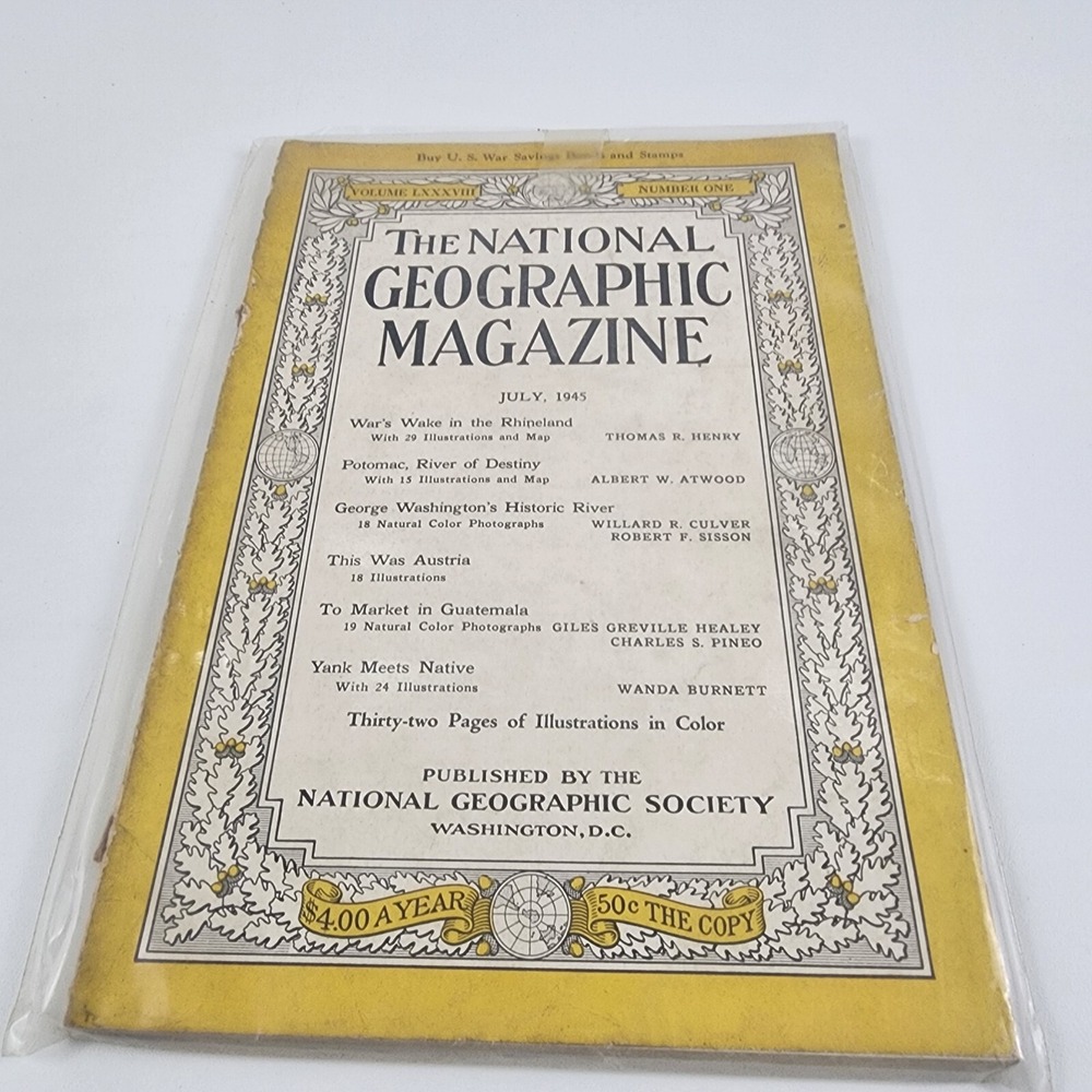 National Geographic Magazine July 1945 No Insert
